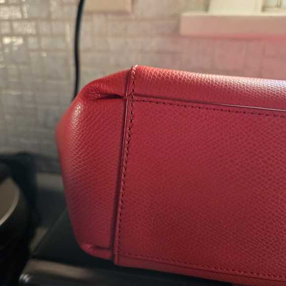 Coach Red Leather Women's Bag - Picture 10 of 15